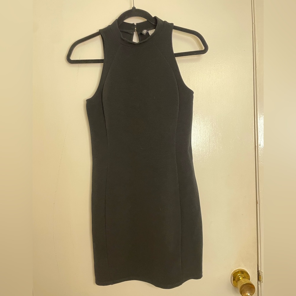 Solid Black Mini Dress